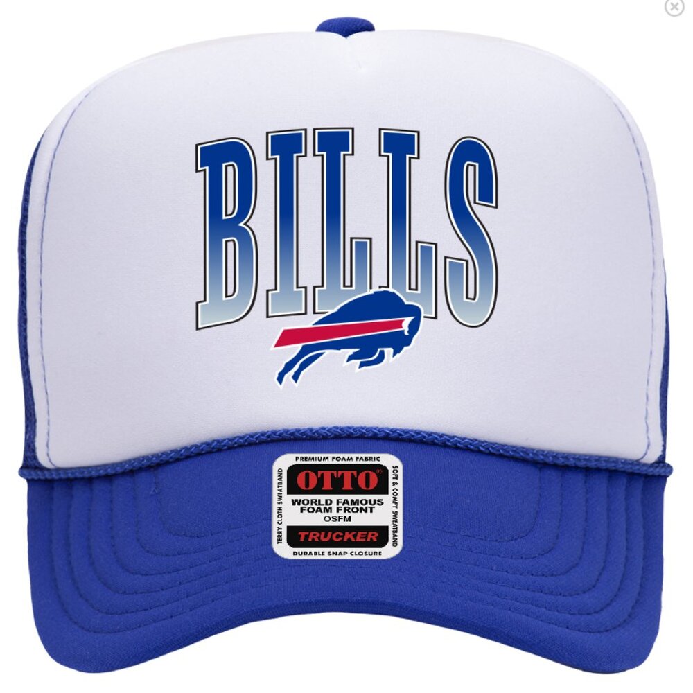 NEW - 2 Pack Blue Buffalo Bills Hat - High Profile Trucker Hat